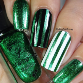 Clear Jelly Stamper Polish - #61 Glitzy Evergreen