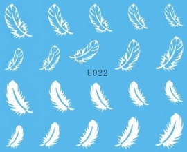 Waterdecals - White Feathers