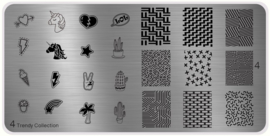 Moyou Nail Fashion - XL Stamping Plate - Trendy Collection - 4