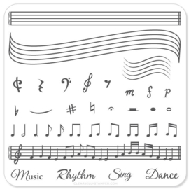 Clear Jelly Stamper - Stamping Plate - CJS_11 - Music & Notes