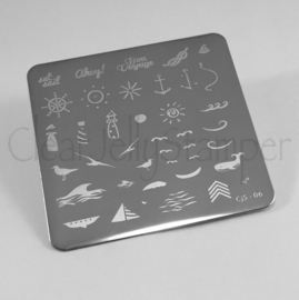 Clear Jelly Stamper - Stamping Plate - CJS_06 - By the Sea
