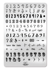 UberChic - Big Nail Stamping Plate - Numbers - 01