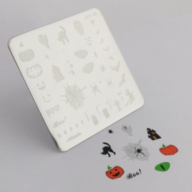 Clear Jelly Stamper - Stamping Plate - CJS_H06 - Halloween - Boo!