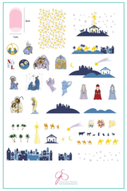 Clear Jelly Stamper - Big Stamping Plate - CJS_C20 The Nativity