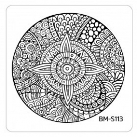Bundle Monster - Paisley Flow Nail Art Manicure Stamping Plate - Kaleidoscope Medallion