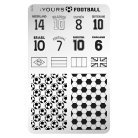 Yours Cosmetics - Stamping Plates - :YOURS Loves Football - YLFB01. We are the Champions (double sided)