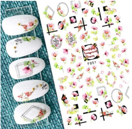 Nailways - Nail Stickers - F851 -  Beautiful Transparent Flower