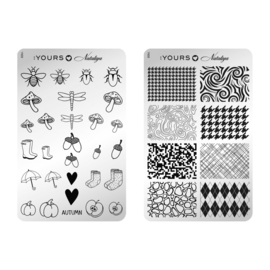 Yours Cosmetics - Stamping Plates - :YOURS Loves Nataliya - YLN08. Graphic Autumn (double sided)