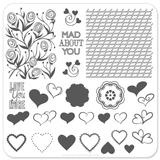 Clear Jelly Stamper - Stamping Plate - CJS_V04 - Layers of LoVe