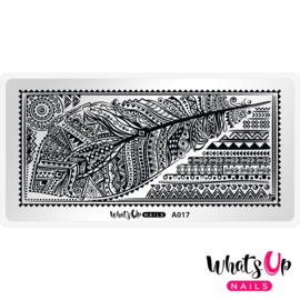 Whats Up Nails - Stamping Plate - A017 Tribal Feather