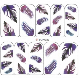 Waterdecals - Purple Feathers