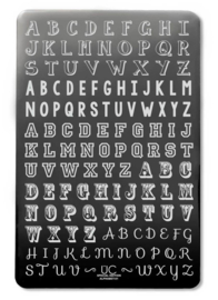 UberChic - Big Nail Stamping Plate - Alphabet - 01