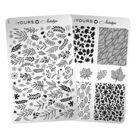 Yours Cosmetics - Stamping Plates - :YOURS Loves Nataliya - YLN07. Foliage (double sided)