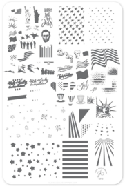 Clear Jelly Stamper - Big Stamping Plate - CJS_62 - Independence Day