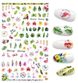 Nailways - Nail Stickers - F561 - Flamingo