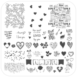 Clear Jelly Stamper - Medium Stamping Plate - CJS_V28 - How Sweet it is to be Loved by You