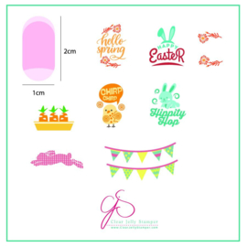 Clear Jelly Stamper - Stamping Plate - CJS_H12 Hippity Easter