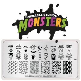 MoYou London - Movies Stamping Plate - Monsters 3