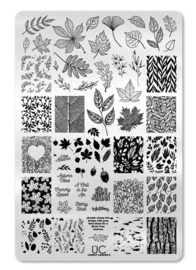 UberChic - Big Nail Stamping Plate - Lovely Leaves - 06