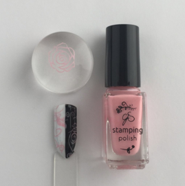 Clear Jelly Stamper Polish - #21 Buble Pop Pink
