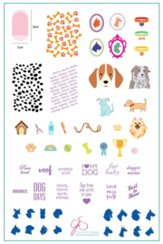 Clear Jelly Stamper - Big Stamping Plate - CJS_LC23 - Puppy Love
