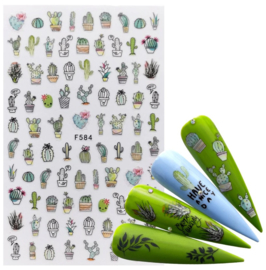 Nailways - Nail Stickers - F584 - Cactus