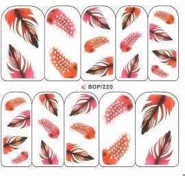 Waterdecals - Red Feathers