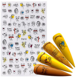 Nailways - Nail Stickers - F613 - Faces