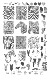Clear Jelly Stamper - Big Stamping Plate - CJS_175 - Wild Kingdom – Zebra