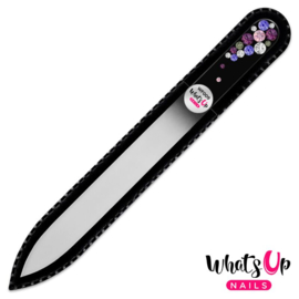 Whats Up Nails - Glass Nail File - WF009 - Bubbles Black Voilet