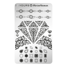 Yours Cosmetics - Stamping Plates - :YOURS Loves Marian Newman - YLM04. Diamonds are forever