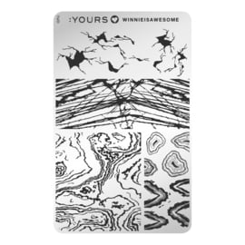 Yours Cosmetics - Stamping Plates - :YOURS Loves Winnie - YLW01. Marbles and Stones