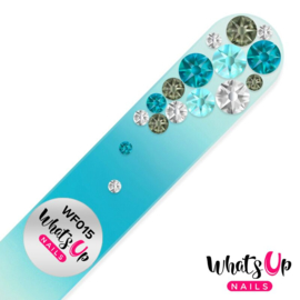 Whats Up Nails - Glass Nail File - WF015 Bubbles Color Turquoise