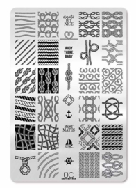 UberChic  - Big Nail Stamping Plate - Nauti But Nice