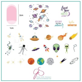 Clear Jelly Stamper - Medium Stamping Plate - CJS_161 - Hello Universe