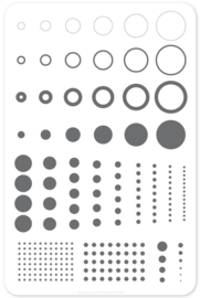 Clear Jelly Stamper - Big Stamping Plate - CJS_53 - Circles