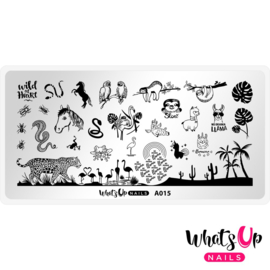 Whats Up Nails - Stamping Plate - A015 Amazonian Cuddlers