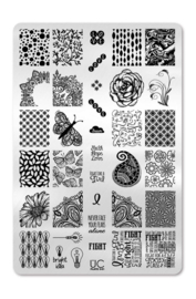 UberChic - Big Nail Stamping Plate - Collections 03 - 01