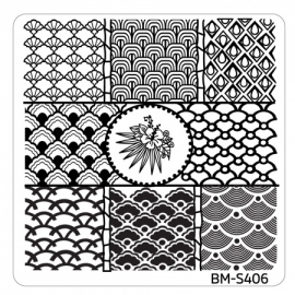 Bundle Monster - Hangloose Nail Art Manicure Stamping Plate - BM-S406, Fresh Scallops