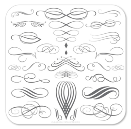 Clear Jelly Stamper - Stamping Plate - CJS_44 - Victorian Flourish