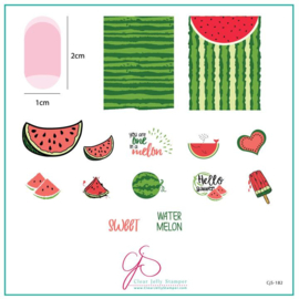 Clear Jelly Stamper - Medium Stamping Plate - CJS_182 - One in a Melon