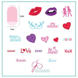 Clear Jelly Stamper - Stamping Plate - CJS_V01 - Luscious Lips & Love