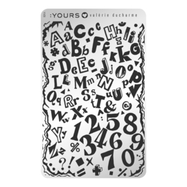 Yours Cosmetics - Stamping Plates - :YOURS Loves Valerie - YLV01. Chaotic Mind