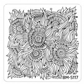 Bundle Monster - Paisley Flow Nail Art Manicure Stamping Plate - Aqua Fields