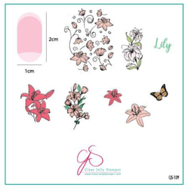 Clear Jelly Stamper - Stamping Plate - CJS_109 Lovely Lilies