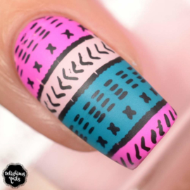 UberChic - Big Nail Stamping Plate - Cultural Rhythm