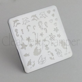 Clear Jelly Stamper - Stamping Plate - CJS_25 - Mermaid Doodle #2