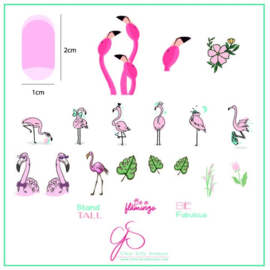 Clear Jelly Stamper - Medium Stamping Plate - CJS_93 - Lil Flamingo