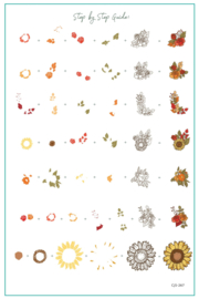 Clear Jelly Stamper - Big Stamping Plate - CJS_267 - Harvest Bouquet