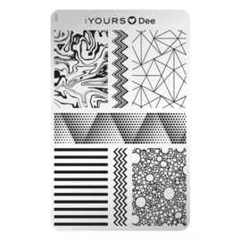 Yours Cosmetics - Stamping Plates - :YOURS Loves Dee - YLD12. Going wild (double sided)